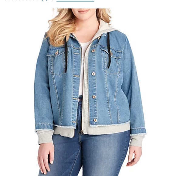 JESSICA SIMPSON Plus Size Peony Hooded Jacket SIZE 3x NWOT